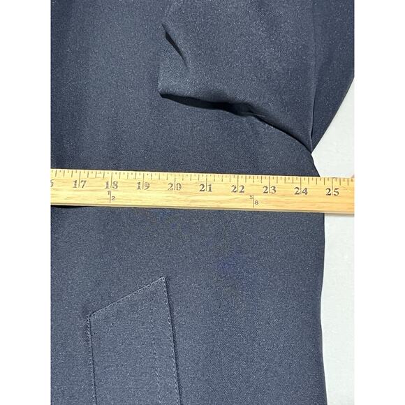 London Fog Maincoats Trench Coat w/ Liner Mens 42R Blue Button Up Zip Out Fleece - Picture 12 of 16